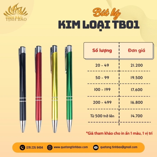 Bút Ký Kim Loại TB01