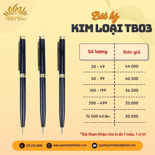 Bút Ký Kim Loại Khắc Logo Hội Nghị TB03