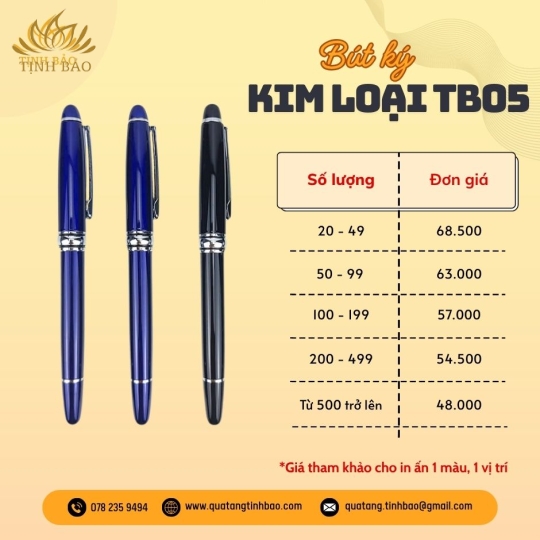 Bút Ký Kim Loại Khắc Logo TB05