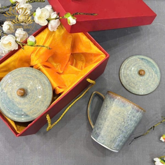 Bộ 2 Ly Sứ Vẽ Tay Bát Tràng MS02