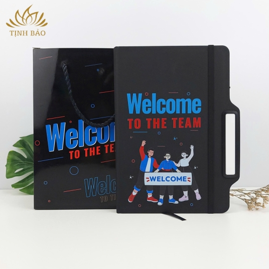 Set Quà Tặng Nhân Viên Mới Sổ Tay Tích Hợp Giá Điện Thoại TB10