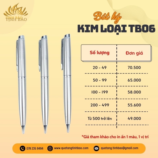 Bút Ký Kim Loại Làm Quà Tặng Doanh Nghiệp TB06