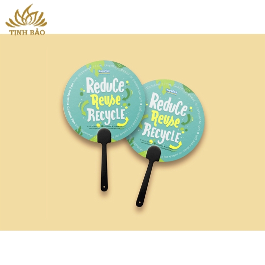 Quạt Nhựa PP Nguyên Sinh Cầm Tay In Theo Yêu Cầu