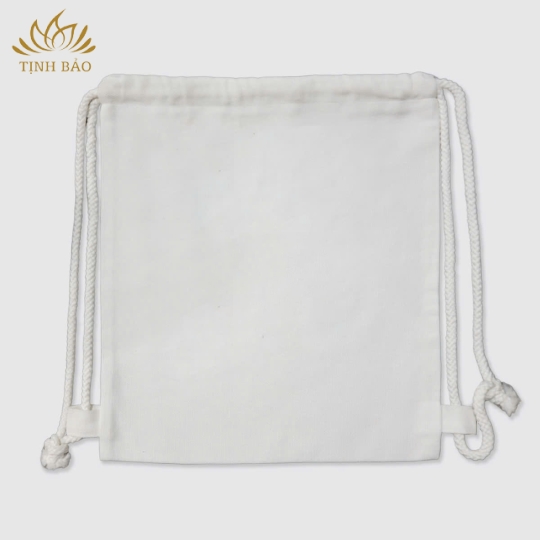 Balo Vải Canvas Rút Dây In Logo Theo Yêu Cầu 33x36cm