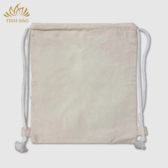 Balo Vải Canvas Rút Dây In Logo Theo Yêu Cầu 33x36cm