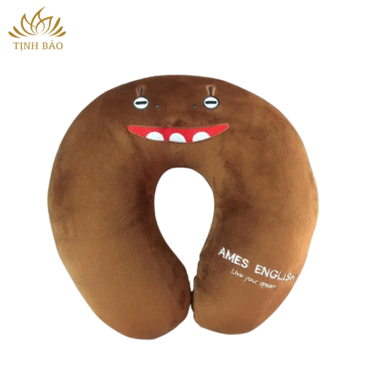 Gối Chữ U Có Nút Gài,Thêu Logo Theo Yêu Cầu