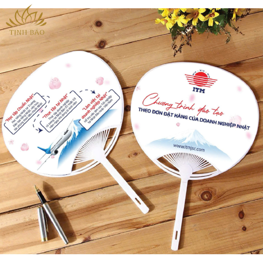 Quạt Nhựa Nan Hoa Cầm Tay In Theo Yêu Cầu