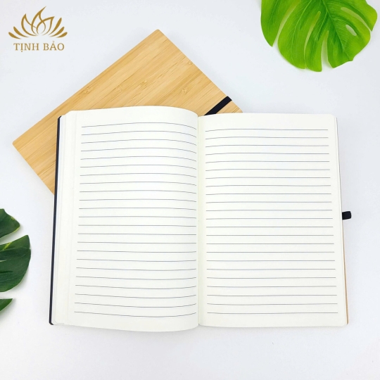 Sổ Bìa Tre In/Khắc Logo Theo Yêu Cầu TB12