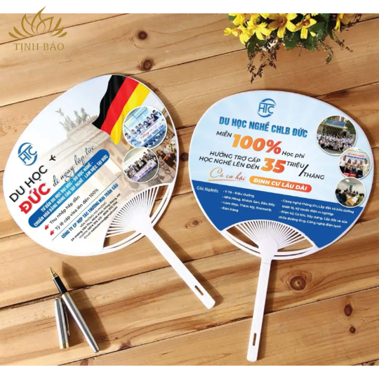 Quạt Nhựa Nan Hoa Cầm Tay In Theo Yêu Cầu