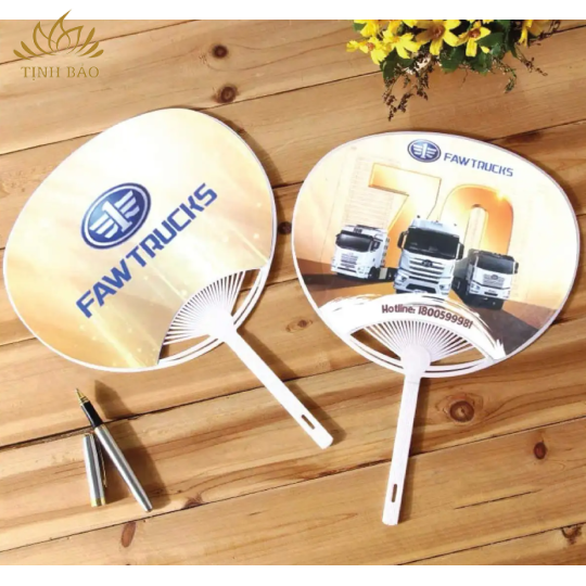 Quạt Nhựa Nan Hoa Cầm Tay In Theo Yêu Cầu