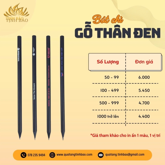 Bút Chì Gỗ Thân Đen